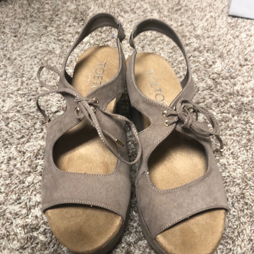 Never worn taupe booties